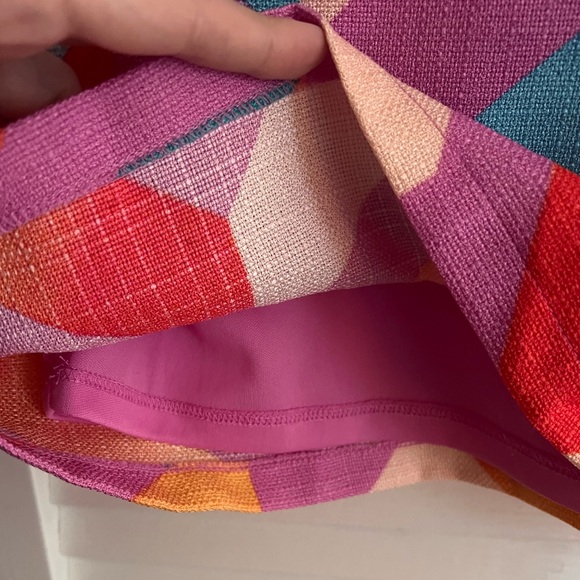 Gianni Bini Dillards Geometric Pink Orange Dress Purple Size Medium M - Picture 7 of 8